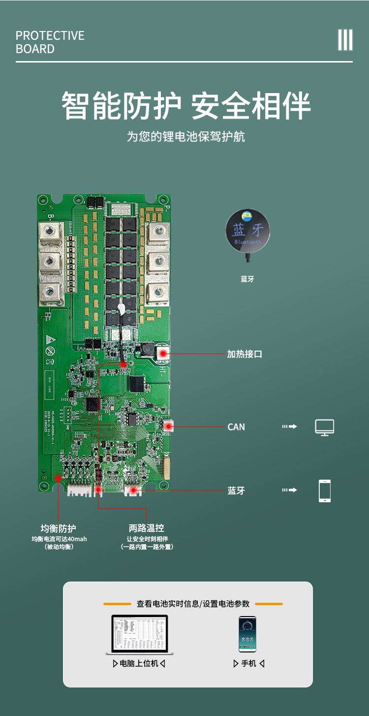 HS-C035 4串200A移动电源AGV电池保护板(图1)